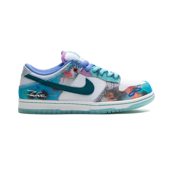 Nike x Futura Laboratories SB Dunk Low "Bleached Aqua" Sneakers